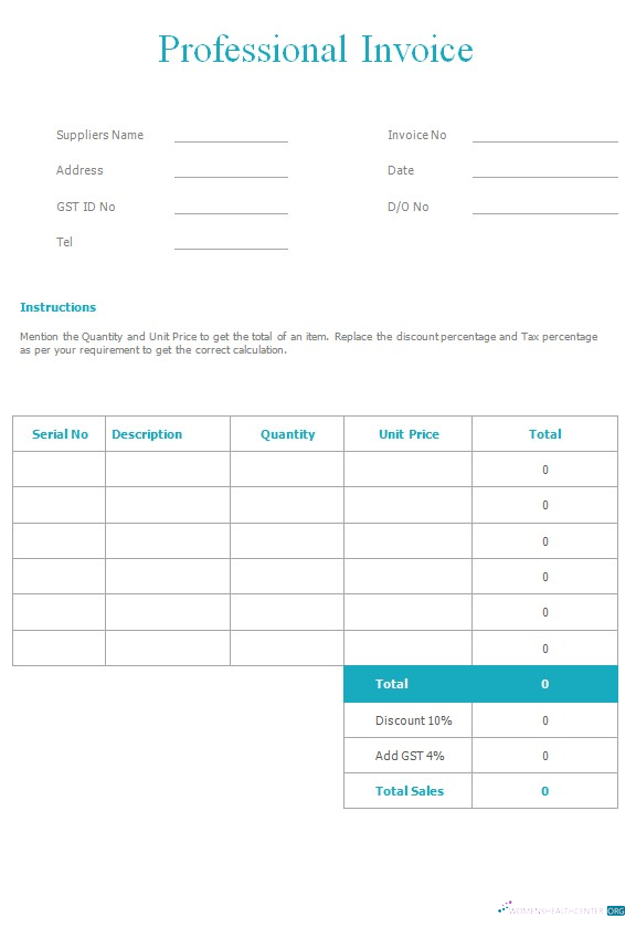 Download Free Professional Invoice Template Photoshop template